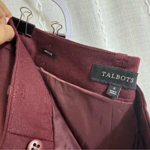 Talbots Heritage Burgundy wool pants - size 4